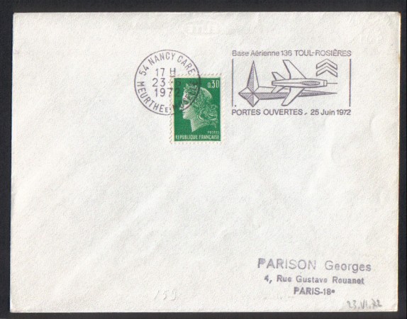 FRANCIA - 1972 - LBF/3322 - BASE  AERIENNE TOUL-ROSIERES  PORTES OUVERTES