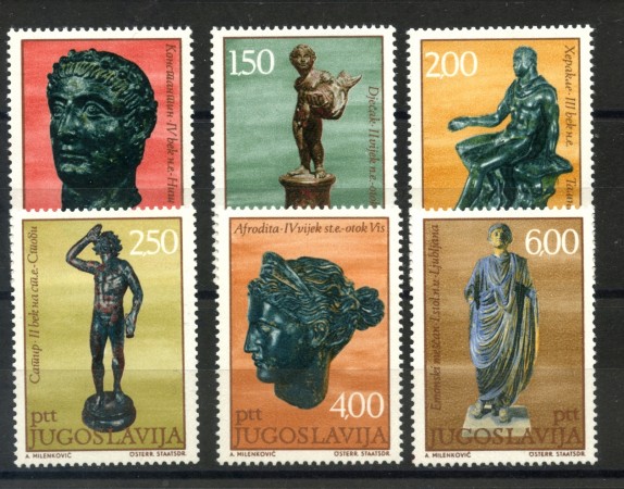 1971 - JUGOSLAVIA - ANTICHE STATUE  6v. NUOVI - LOTTO/34794