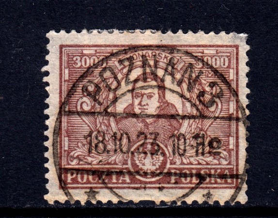 1923 - POLONIA. - 3000m BRUNO COPERNICO - USATO - LOTTO/32289