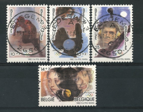 1992 - LOTTO/16870 - BELGIO - OLIMPIADI 4v. - USATI