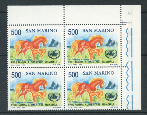 1983 - LOTTO/8040Q - SAN MARINO - PROGRAMMA ALIMENTARE - QUARTINA  NUOVI
