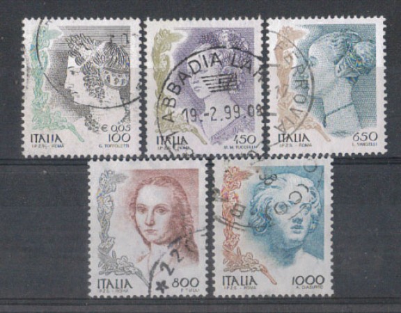 1998 - LOTTO/7200U - REPUBBLICA - DONNE NELL'ARTE - USATI