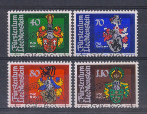 1982 - LOTTO/4577U - LIECHTENSTEIN - STEMMI - USATI
