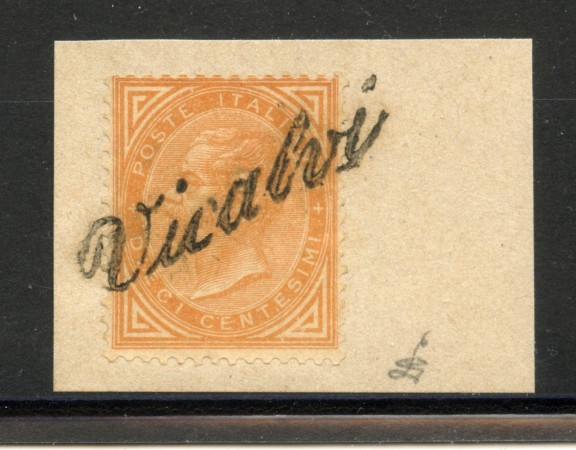 1863 - REGNO - LOTTO/39981 - 10 cent. OCRA ARANCIO  - USATO VICALVI