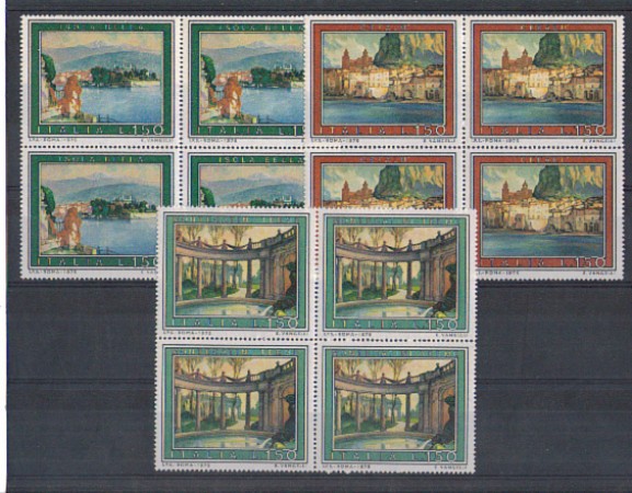 1975 - LOTTO/6627Q - REPUBBLICA - TURISTICA II° - QUARTINE