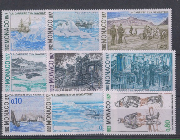 1977 - LOTTO/4493 - MONACO - LA CARRIERA DI UN NAVIGATORE 9v.
