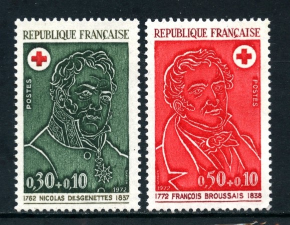 1972 - FRANCIA - CROCE ROSSA 2v. - NUOVI - LOTTO/26050