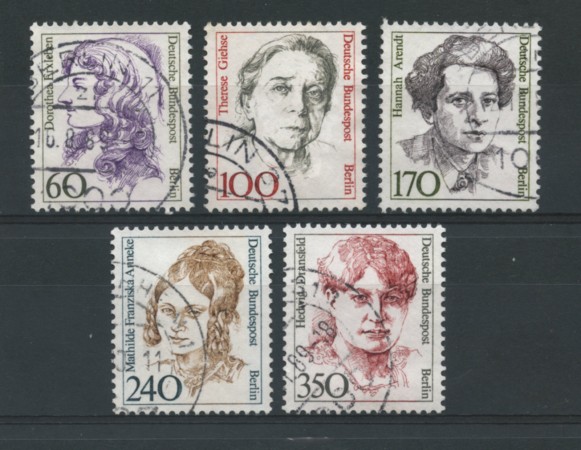 1988 - LOTTO/14745U - BERLINO - DONNE CELEBRI 5v. - USATI
