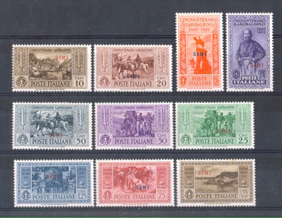 EGEO/SIMI - 1932 - LOTTO/10058CPL - GIUSEPPE GARIBALDI