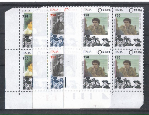 1996 - LOTTO/7112Q - REPUBBLICA - IL CINEMA ITALIANO - QUARTINE