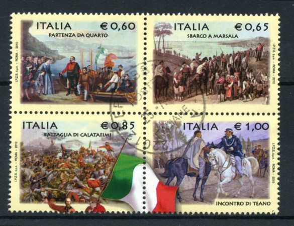 2010 - LOTTO/13317 - REPUBBLICA - SPEDIZIONE DEI MILLE 4v. - USATI
