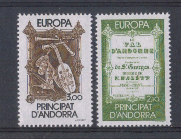 1985 - LBF/1872 - ANDORRA - EUROPA ANNO MUSICA 2v.