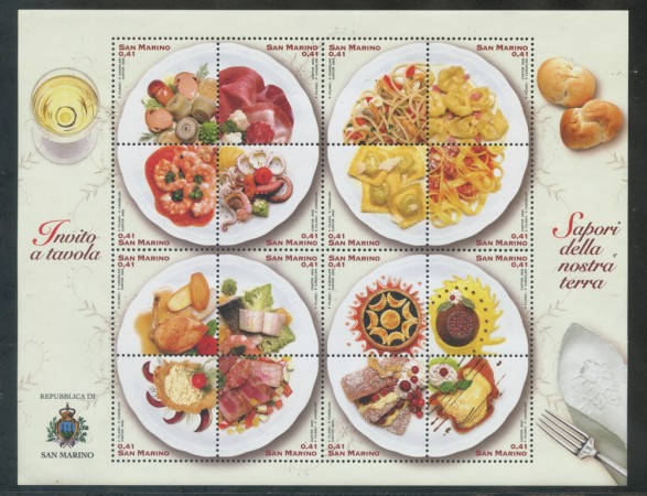 2003 - LOTTO/23302 - SAN MARINO - SAPORI DELLA NOSTRA TERRA - FOGLIETTO