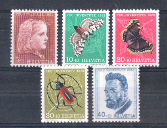 1953 - LOTTO/SVI543CPN - SVIZZERA - PRO JUVENTUTE 5v. - NUOVI