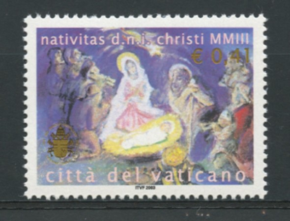 2003 - LOTTO/12672 - VATICANO - 41c.  NATALE - NUOVO
