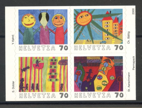 2000 - SVIZZERA - IL FUTURO DEI FRANCOBOLLI  4v. - NUOVI - LOTTO/37338