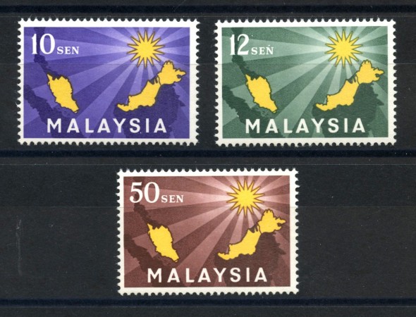 1963 - MALESIA - LOTTO/38844 - INIZIO DELLA FEDERAZIONE 3v.- NUOVI