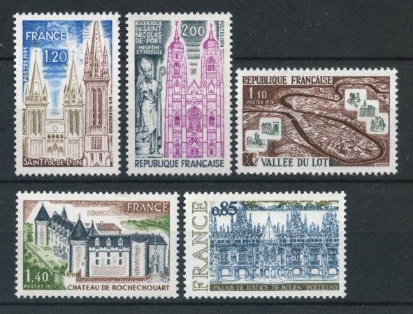 1974/75 - FRANCIA - SERIE TURISTICA 5v. - NUOVI - LOTTO/26098