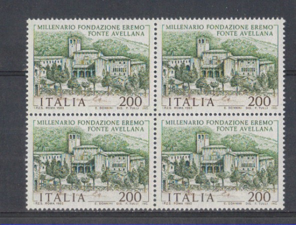 1980 - LOTTO/6724Q - REPUBBLICA - FONTE AVELLANA - QUARTINA