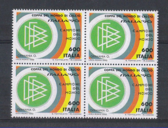 1990 - LOTTO/6946Q - REPUBBLICA - GERMANIA CAMPIONE - QUARTINA