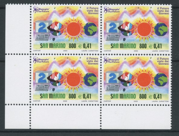 2000 - LOTTO/8221QN - SAN MARINO - IL FUTURO DEI GIOVANI QUARTINA