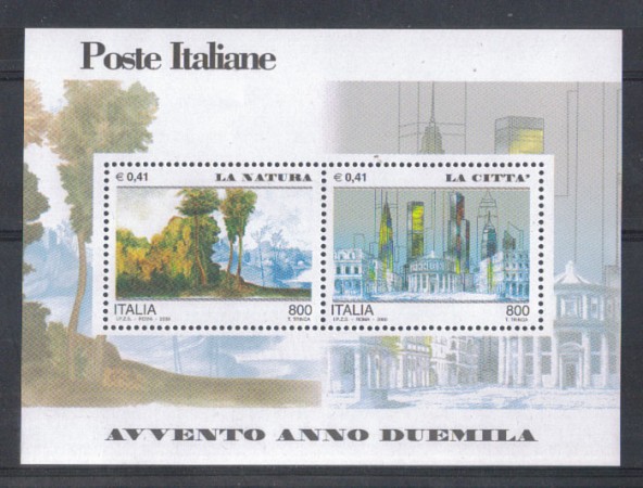 2000 - LOTTO/7270 - REPUBBLICA - NATURA E CITTA' - FOGLIETTO