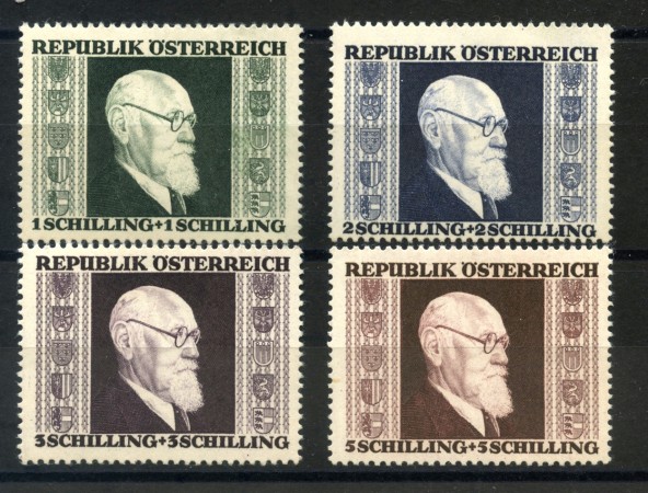 1946 - AUSTRIA - PRESIDENTE KARL RENNER 4v. NUOVI - LOTTO/34056