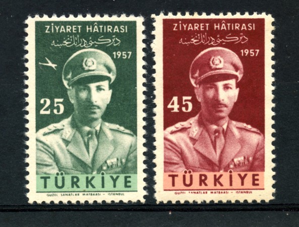 1957 - LOTTO/23177 - TURCHIA - VISITA DEL RE DELL'AFGHANISTAN  2v. - NUOVI