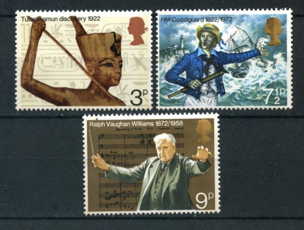 1972 - GRAN BRETAGNA - ANNIVERSARI DIVERSI 3v. - NUOVI - LOTTO/26328