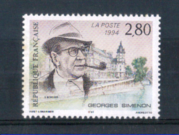 1994 - LOTTO/FRA2898N - FRANCIA - GEORGES SIMENON 1v. NUOVO