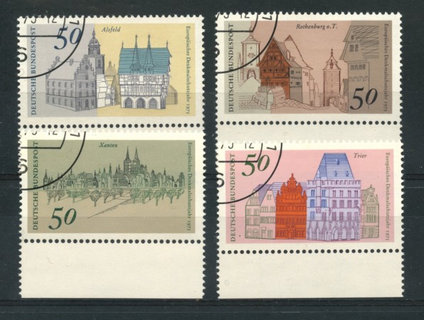 1975 - LOTTO/18965U - GERMANIA FEDERALE - PATRIMONIO ARCHITETTONICO 4v. USATI