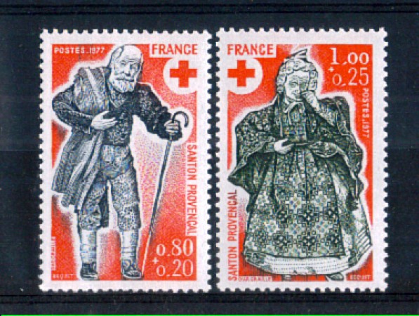 1977 - LOTTO/FRA1960CPN - FRANCIA - PRO CROCE ROSSA 2v. - NUOVI