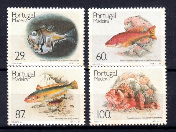 1989 - MADERA - FAUNA MARINA 4v. - NUOVI - LOTTO/679