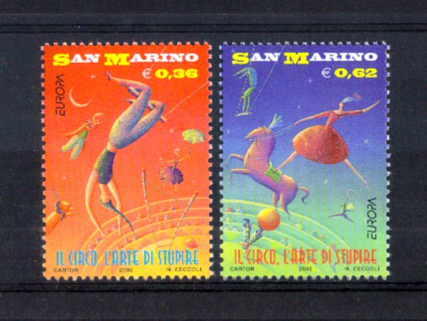 2002 - LOTTO/11220 - SAN MARINO - EUROPA IL CIRCO 2v.-NUOVI