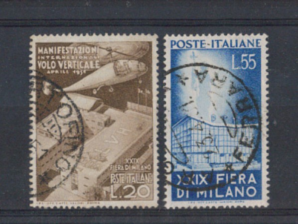 1951 - LOTTO/6137UC - REPUBBLICA - 29° FIERA DI MILANO 2v. USATI