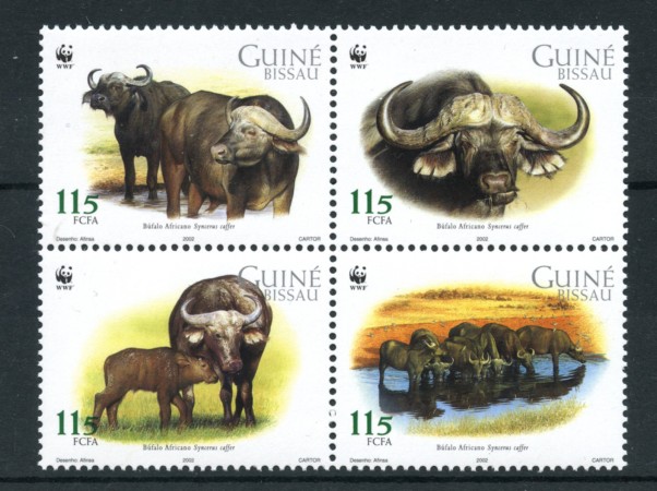 2002 - LOTTO/19390 - GUINEA BISSAU - BUFALO 4v. - NUOVI