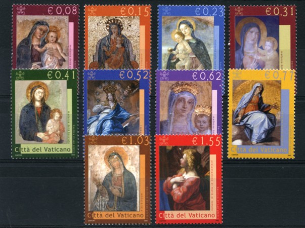 2002 - LOTTO/12652 - VATICANO - IMMAGINI DELLA MADONNA 10v.  - NUOVI