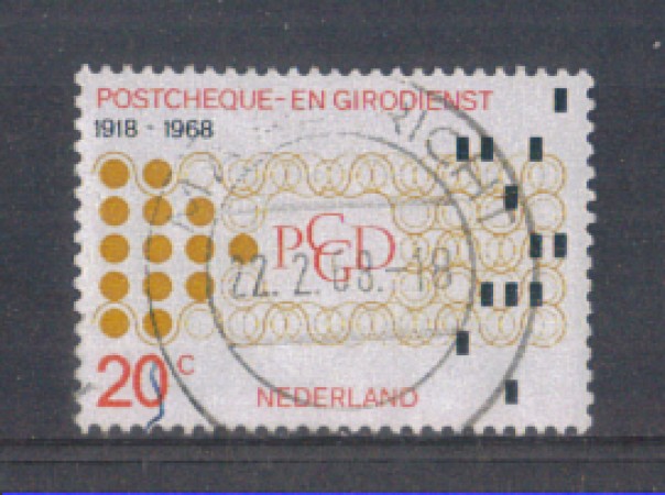 1968 - LOTTO/8825U - OLANDA - CONTI CORRENTI POSTALI - USATO