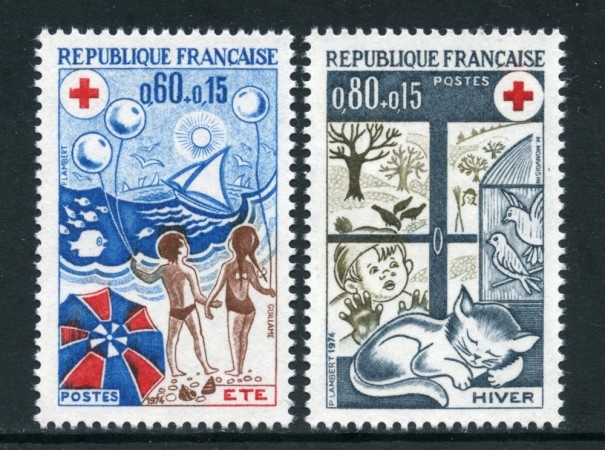 1974 - FRANCIA - CROCE ROSSA 2v. - NUOVI - LOTTO/26105