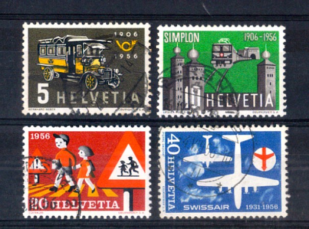 1956 - LOTTO/SVI575CPU - SVIZZERA - PROPAGANDA 4v. - USATI