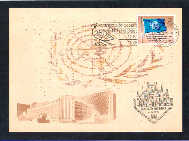 1976 - LOTTO/1429 - ONU GINEVRA - CARTOLINA DELL' ESPOSIZIONE DI ITALIA 76