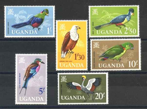 1965 - UGANDA - LOTTO/38940 - UCCELLI 6v. - NUOVI