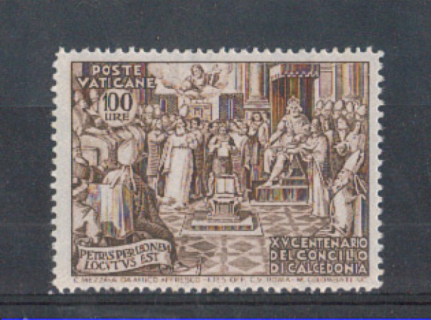 1951 - LOTTO/3235C - VATICANO - 100 LIRE CONCILIO DI CALCEDONIA LING.