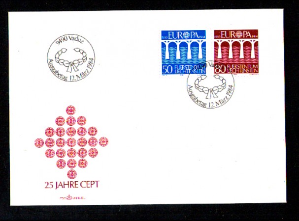 1984 - LOTTO/LIE779FDC - LIECHTENSTEIN - EUROPA  - BUSTA FDC
