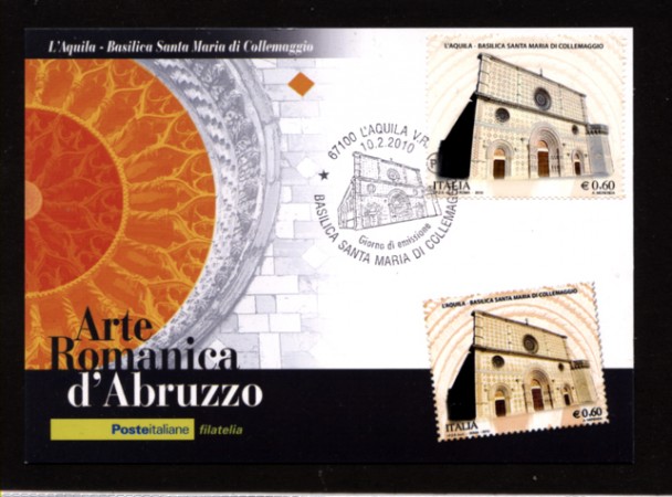 2010 - LOTTO/10579 - REPUBBLICA - BASILICA DI COLLEMAGGIO - CARTOLINA MAXIMUM