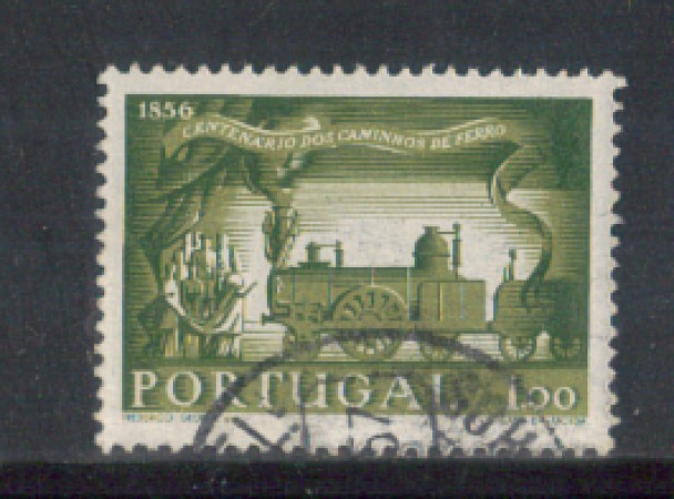 1956 - LOTTO/9759AU - PORTOGALLO - 1e. FERROVIE - USATO