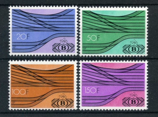 1976  BELGIO - PACCHI POSTALI - 50° FERROVIE 4v. - NUOVI - LOTTO/25060