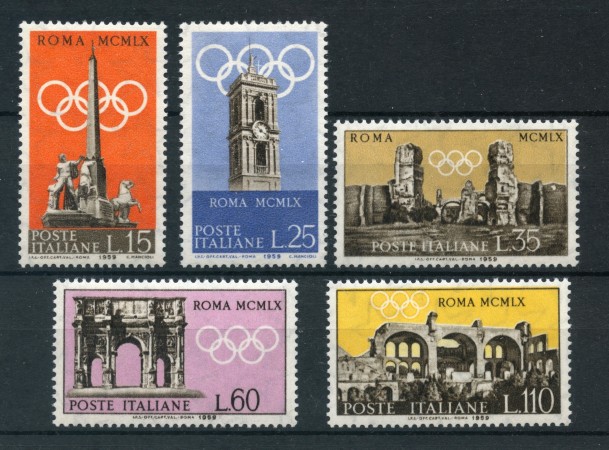 1959 - REPUBBLICA - PREOLIMPICA 5v.- NUOVI - LOTTO/6351