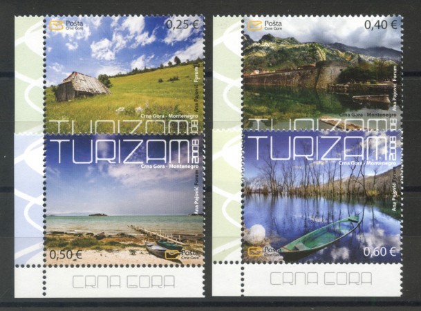 2008 - MONTENEGRO REPUBBLICA - TURISTICA  4v. - NUOVI - LOTTO/34856