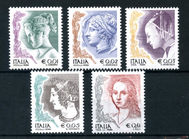 2003 - REPUBBLICA - DONNE NELL'ARTE 5v. - NUOVI - LOTTO/25576